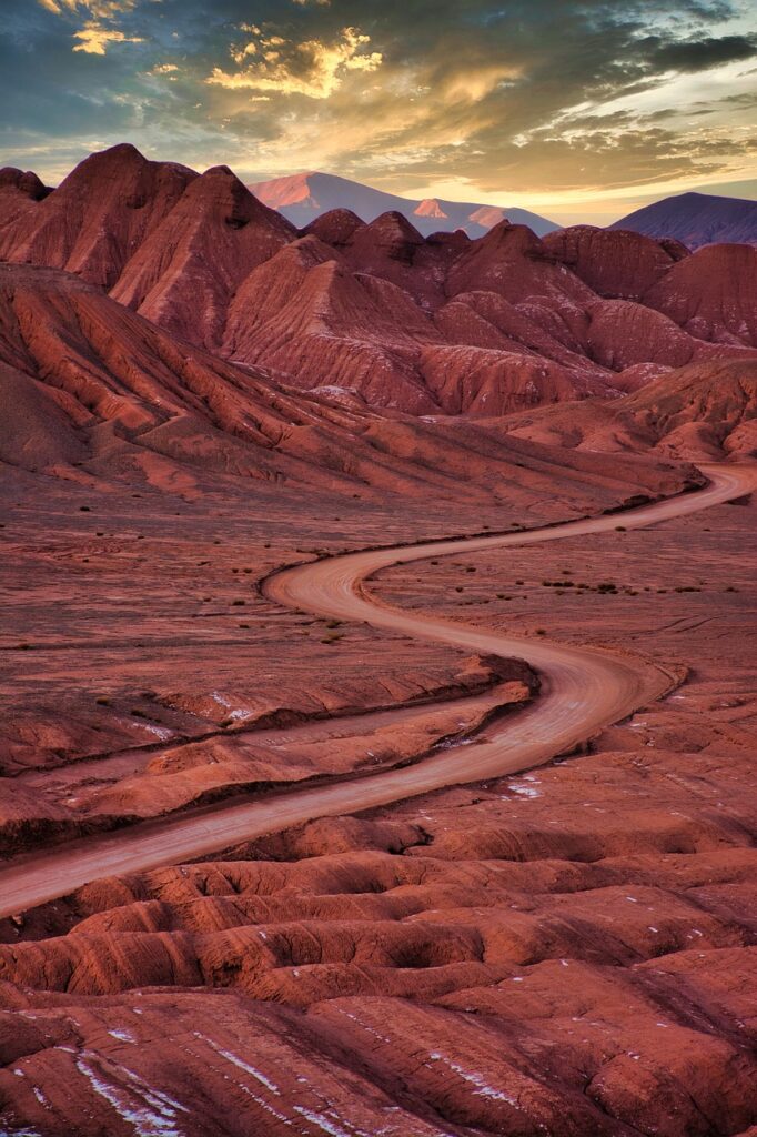 desert, rocks, mountains, road, nature, highway, travel